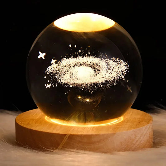 3D Crystal Galaxy Night Light